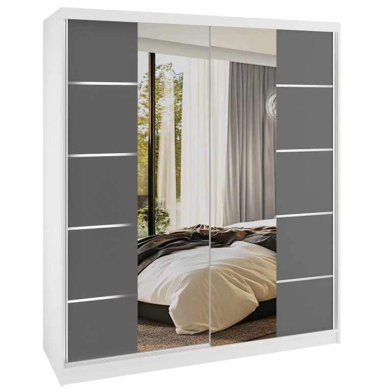 Szafa przesuwna SERENITY 158 cm szara mat Producent ME SERENITY SZP7/0/W/SR/0/HIAL