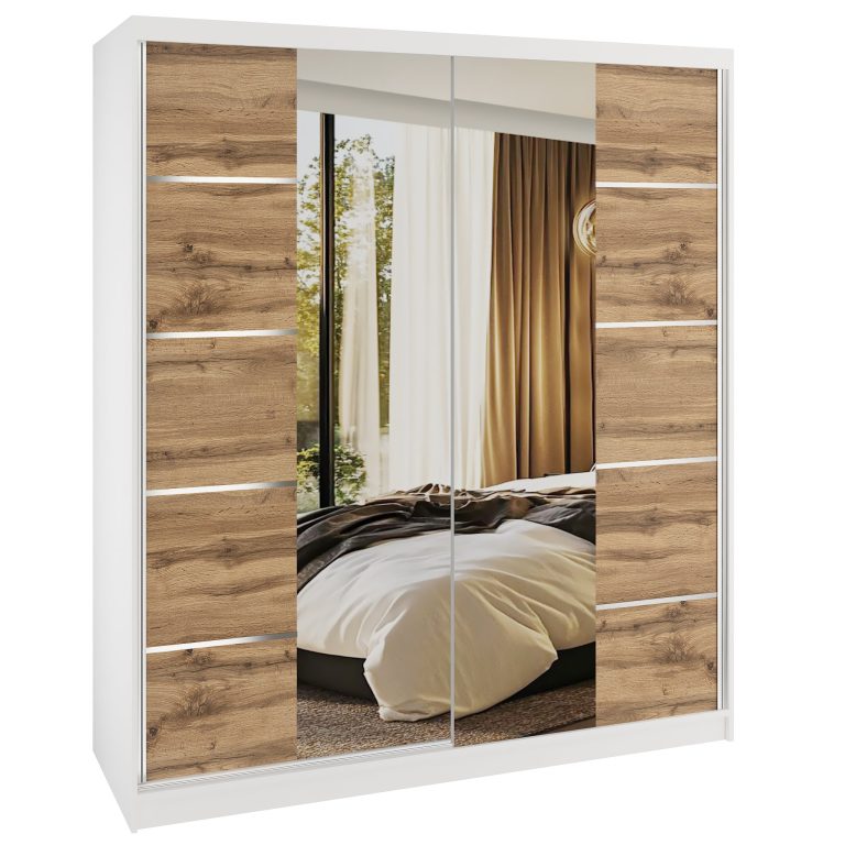 Szafa przesuwna SERENITY 158 cm dąb wotan mat Producent ME SERENITY SZP7/0/W/DW/0/HIAL