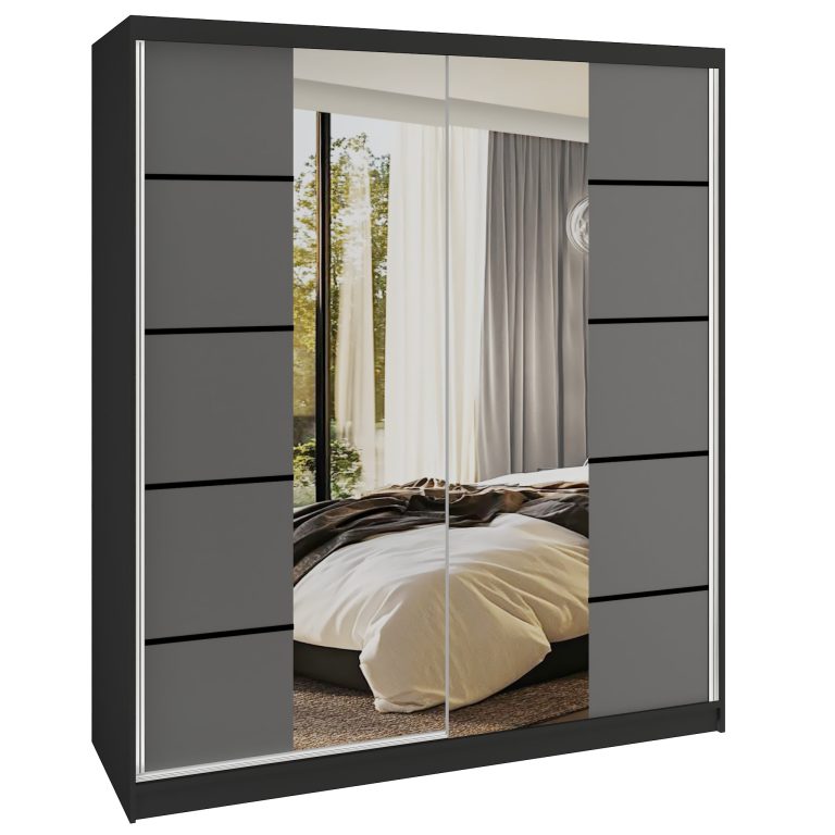 Szafa przesuwna SERENITY 158 cm szara mat Producent ME SERENITY SZP7/0/B/SR/0/HIAL