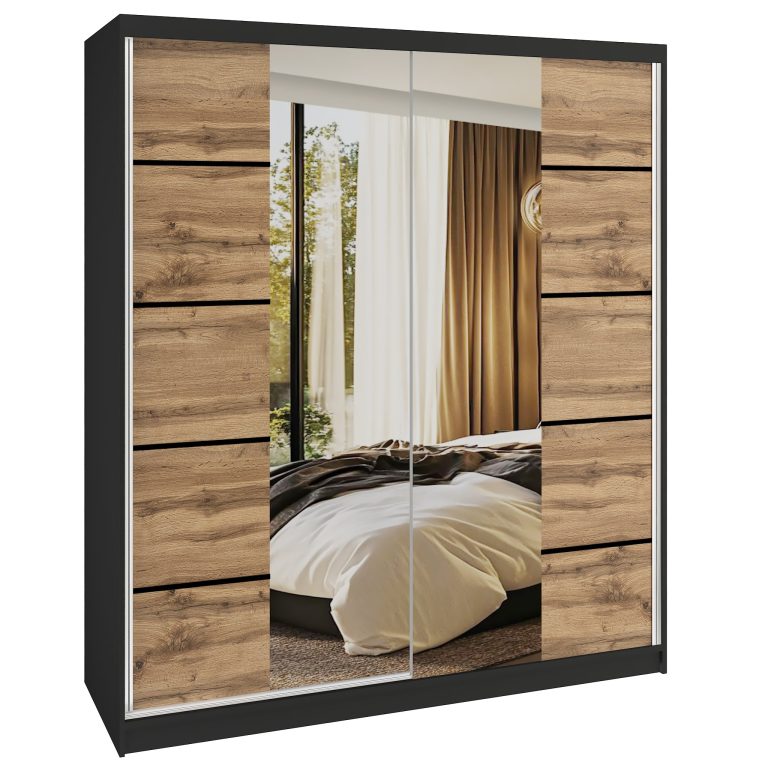 Szafa przesuwna SERENITY 158 cm dąb wotan mat Producent ME SERENITY SZP7/0/B/DW/0/HIAL