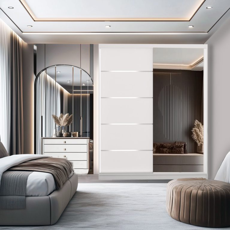 Szafa przesuwna SERENITY 158 cm biała mat Producent MBP SERENITY SZP7/0/W/W/0/HIAL