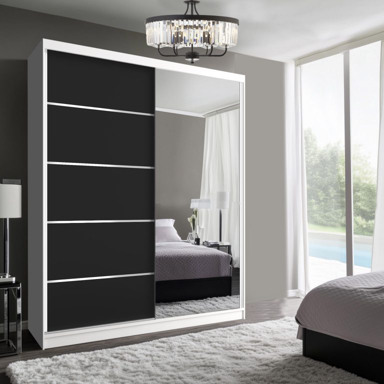 Szafa przesuwna SERENITY 158 cm czarna mat Producent MBP SERENITY SZP7/0/W/B/0/HIAL