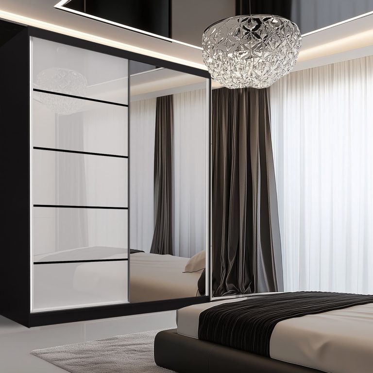 Szafa przesuwna SERENITY 158 cm biała połysk Producent MGB SERENITY SZP7/0/B/W/0/HIAL