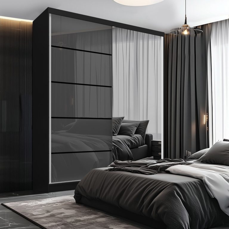 Szafa przesuwna SERENITY 158 cm szary połysk Producent MGB SERENITY SZP7/0/B/S/0/HIAL