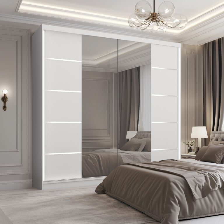 Szafa przesuwna SERENITY 200 cm biała mat Producent ME SERENITY SZP5/0/W/W/0/HIAL