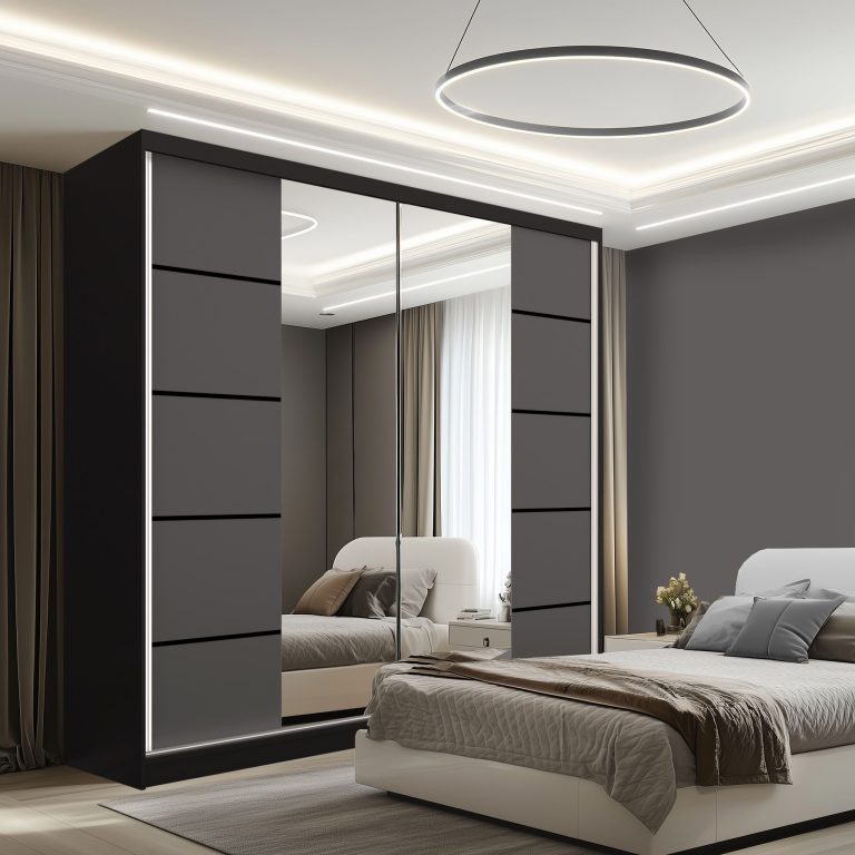 Szafa przesuwna SERENITY 200 cm szara mat Producent ME SERENITY SZP5/0/B/SR/0/HIAL