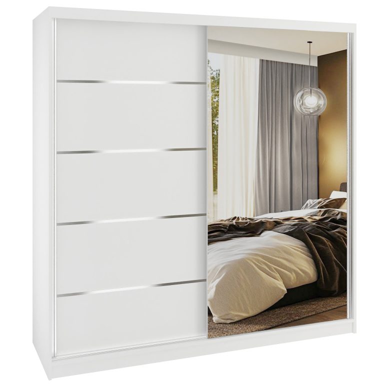 Szafa przesuwna SERENITY 200 cm biała mat Producent MBP SERENITY SZP5/0/W/W/0/HIAL