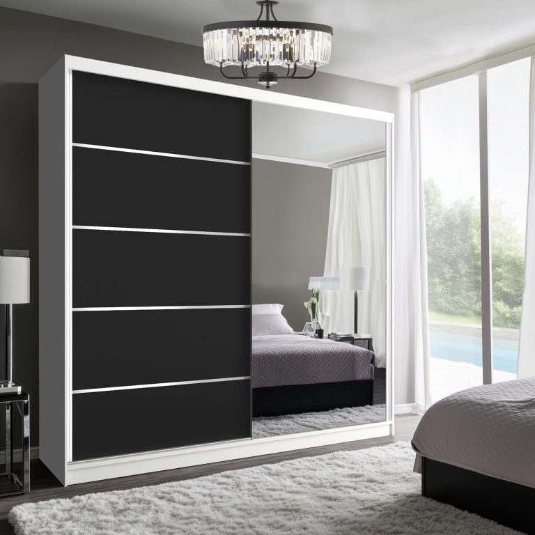 Szafa przesuwna SERENITY 200 cm czarna mat Producent MBP SERENITY SZP5/0/W/B/0/HIAL