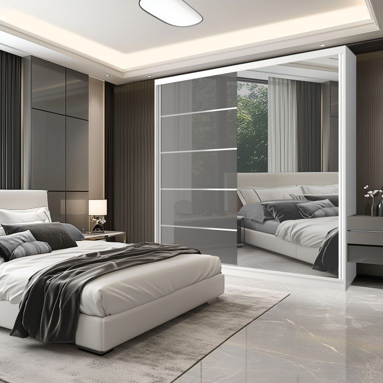 Szafa przesuwna SERENITY 200 cm szara połysk Producent MGB SERENITY SZP5/0/W/S/0/HIAL