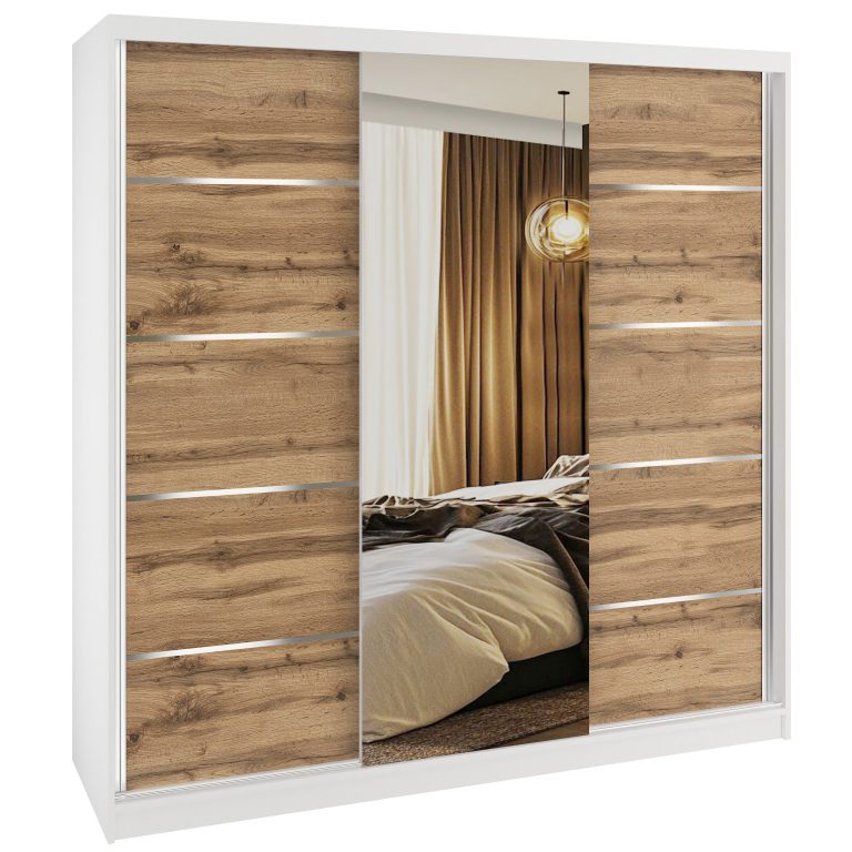 Szafa przesuwna SERENITY 200 cm dąb wotan mat Producent MT SERENITY SZP5/0/W/DW/0/HIAL