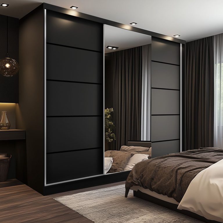 Szafa przesuwna SERENITY 232 cm czarna mat Producent MBP SERENITY SZP8/0/B/B/0/HIAL