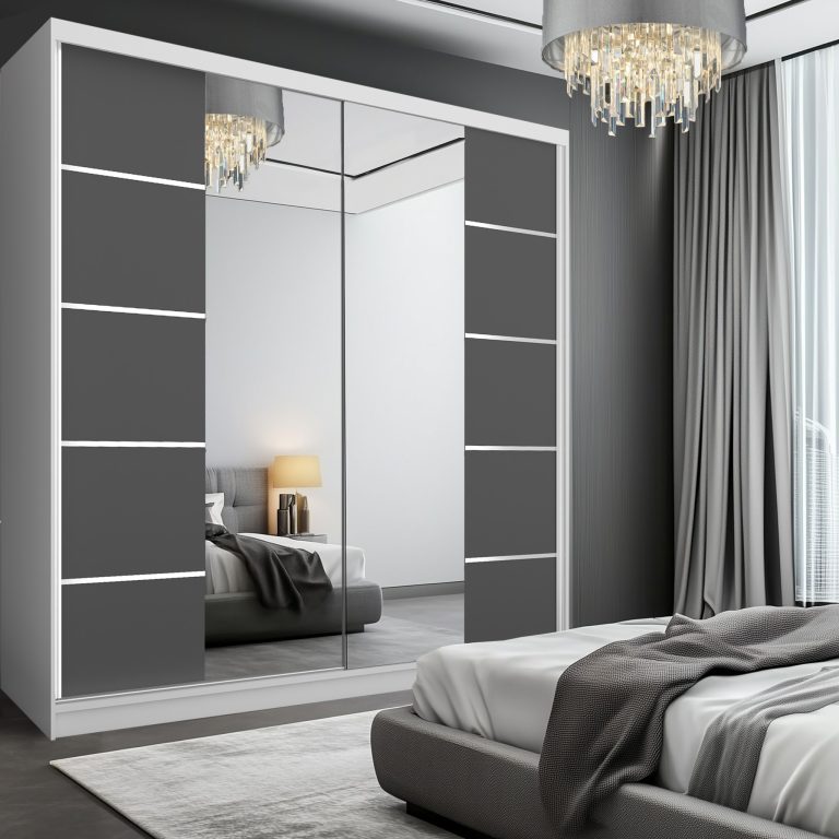 Szafa przesuwna SERENITY 200 cm szara mat Producent ME SERENITY SZP5/0/W/SR/0/HIAL