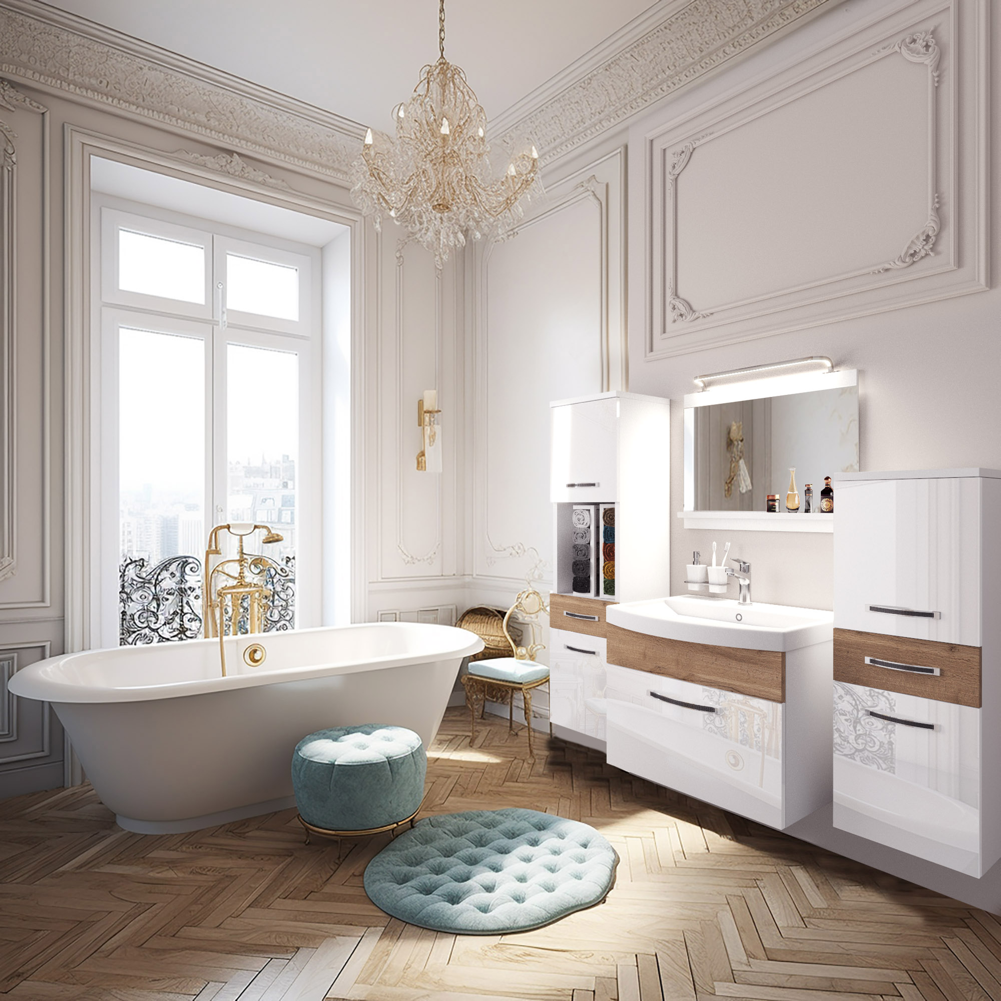 Mirror LED System w łazience