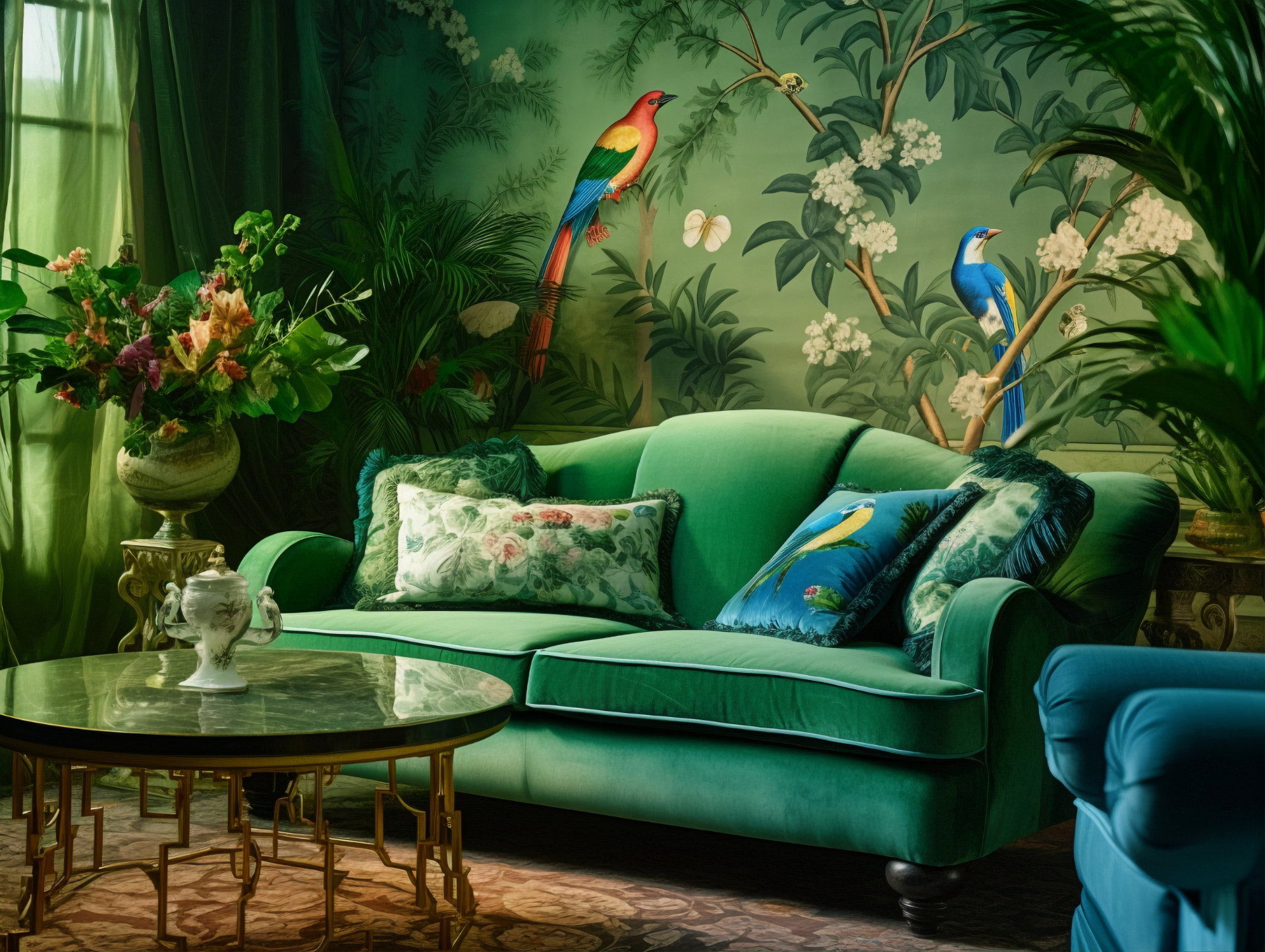 salon w stylu secesyjnym