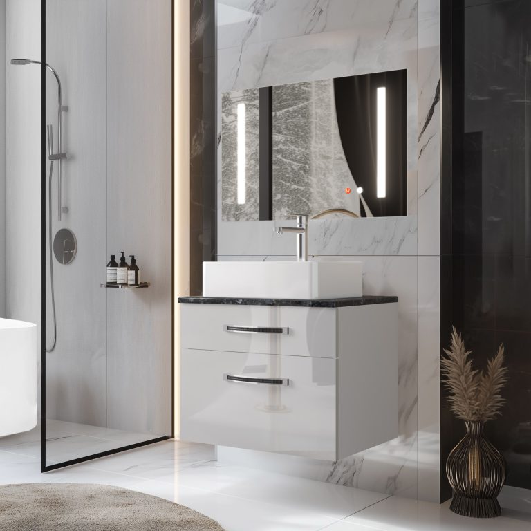 Zestaw mebli łazienkowych Euphoria EUP P 60/0/W/W/0/BK/MB