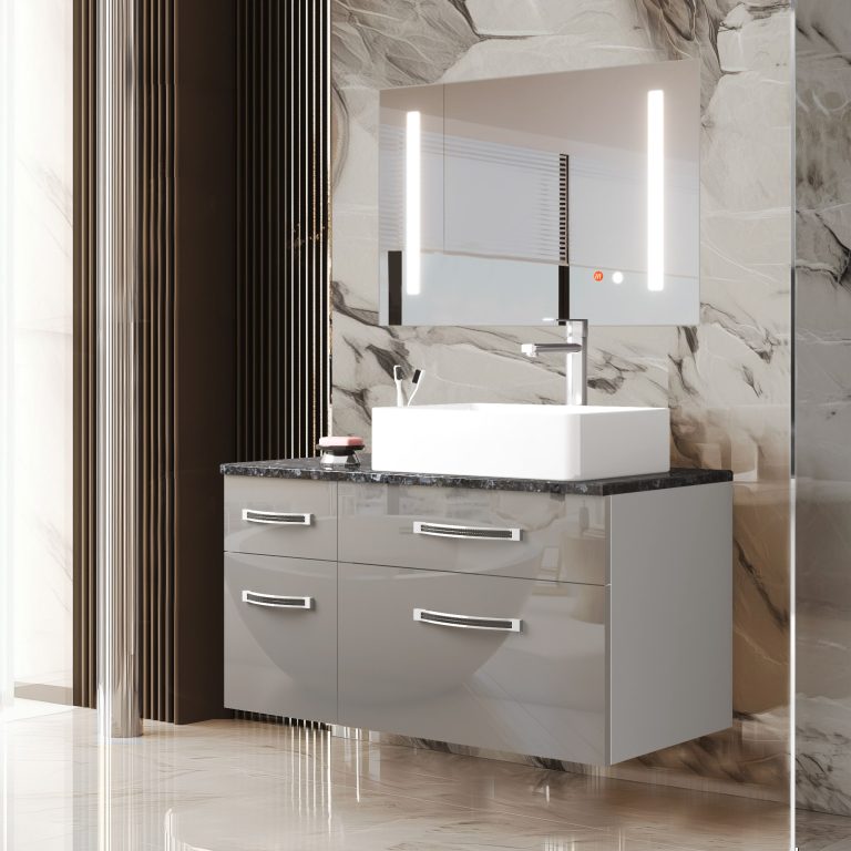 Zestaw mebli łazienkowych Euphoria EUP P 90L/0/W/S/0/BK/MB