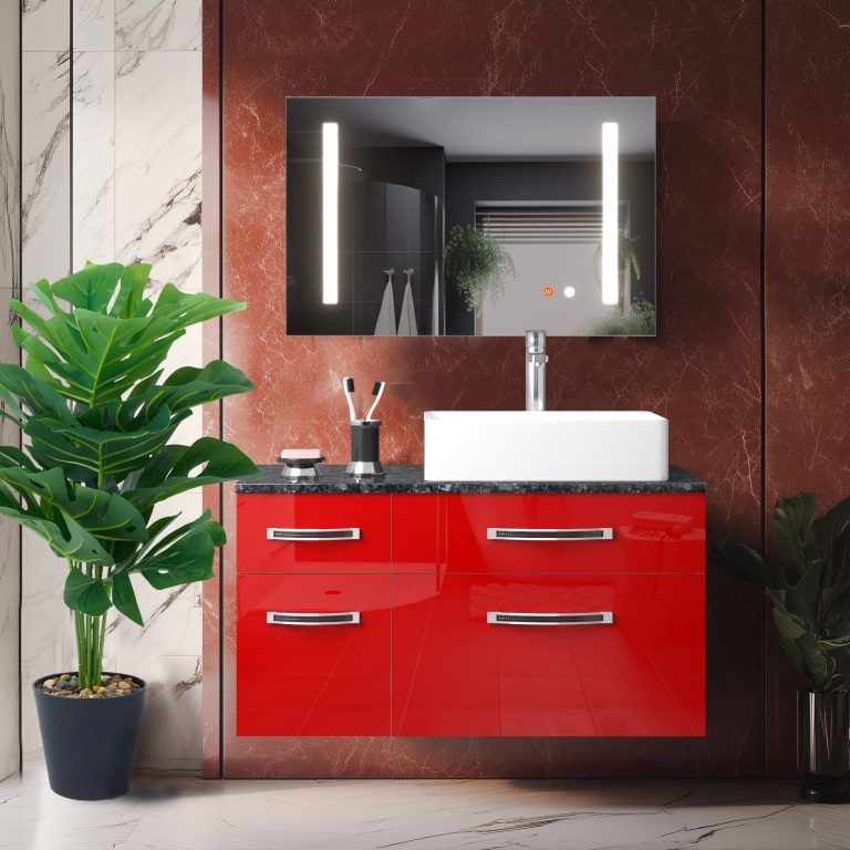 Zestaw mebli łazienkowych Euphoria EUP P 90L/0/W/R/0/BK/MB