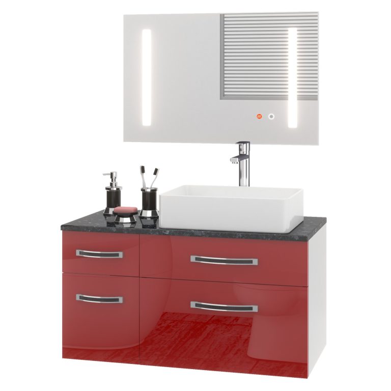 Zestaw mebli łazienkowych Euphoria EUP P 90L/0/W/R/0/BK/MB