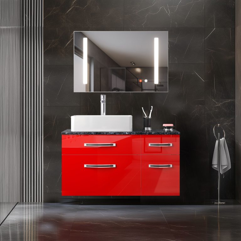 Zestaw mebli łazienkowych Euphoria EUP P 90P/0/W/R/0/BK/MB