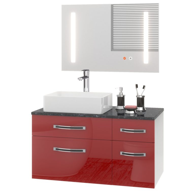 Zestaw mebli łazienkowych Euphoria EUP P 90P/0/W/R/0/BK/MB