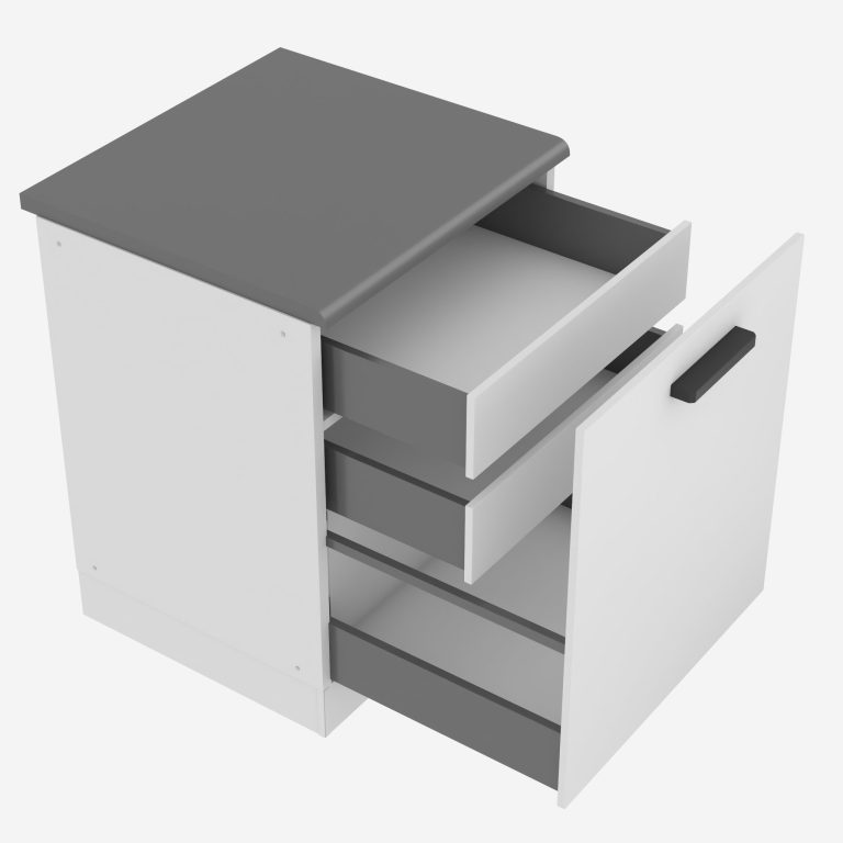 Szafka kuchenna dolna 60cm szuflady wewnętrzne TOR SDSZW60/0/WT/WT/B/B1/PP