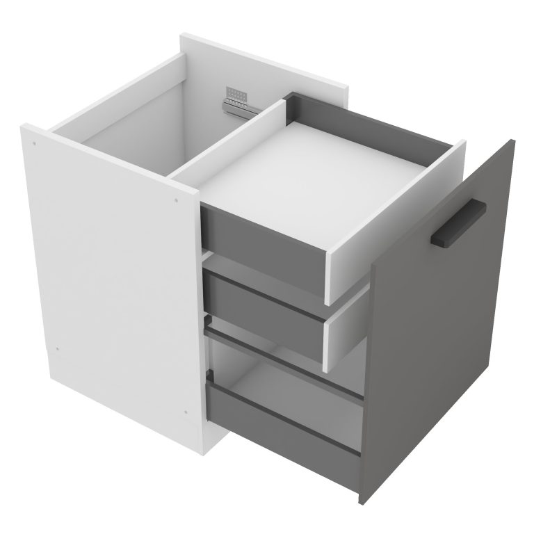 Szafka kuchenna dolna 60cm szuflady wewnętrzne TOR SDSZW60/0/WT/SR/0/B1/PP