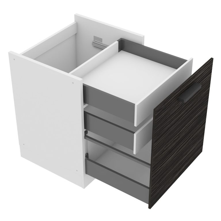 Szafka kuchenna dolna 60cm szuflady wewnętrzne TOR SDSZW60/0/WT/HK/0/B1/PP