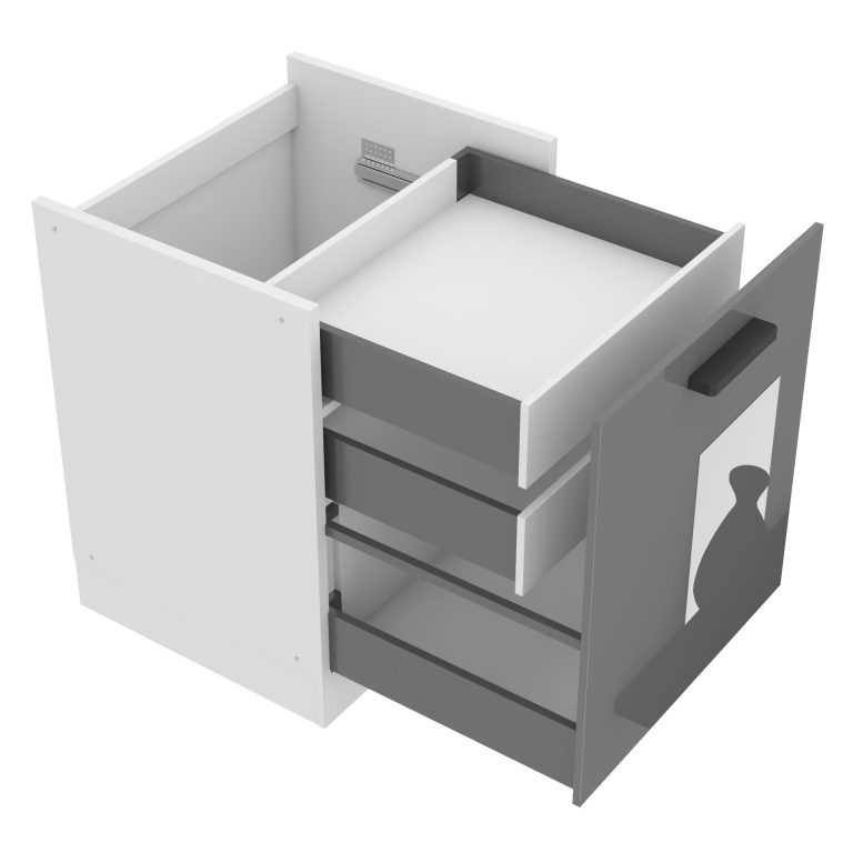 Szafka kuchenna dolna 60cm szuflady wewnętrzne INF SDSZW60/0/WT/S/0/B1/PP