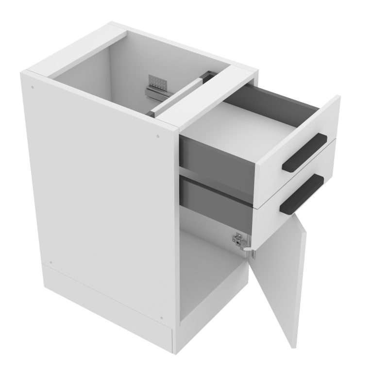 Szafka kuchenna dolna 40cm szuflady TOR SDSZ40/0/WT/WT/0/B1/PP