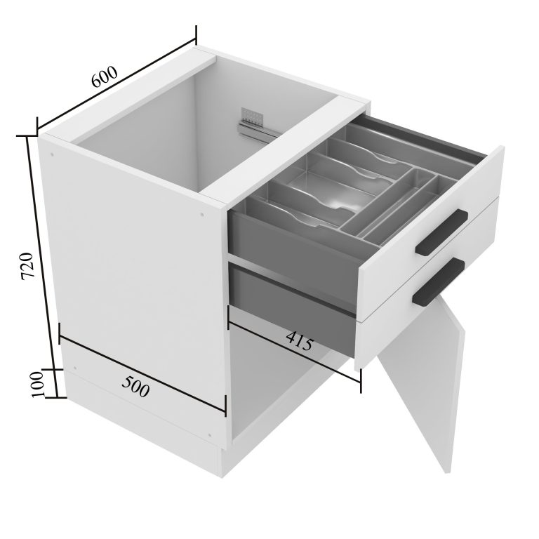 Szafka kuchenna dolna 60cm szuflady INF SDSZ60WS/0/WT/S/0/B1/PP