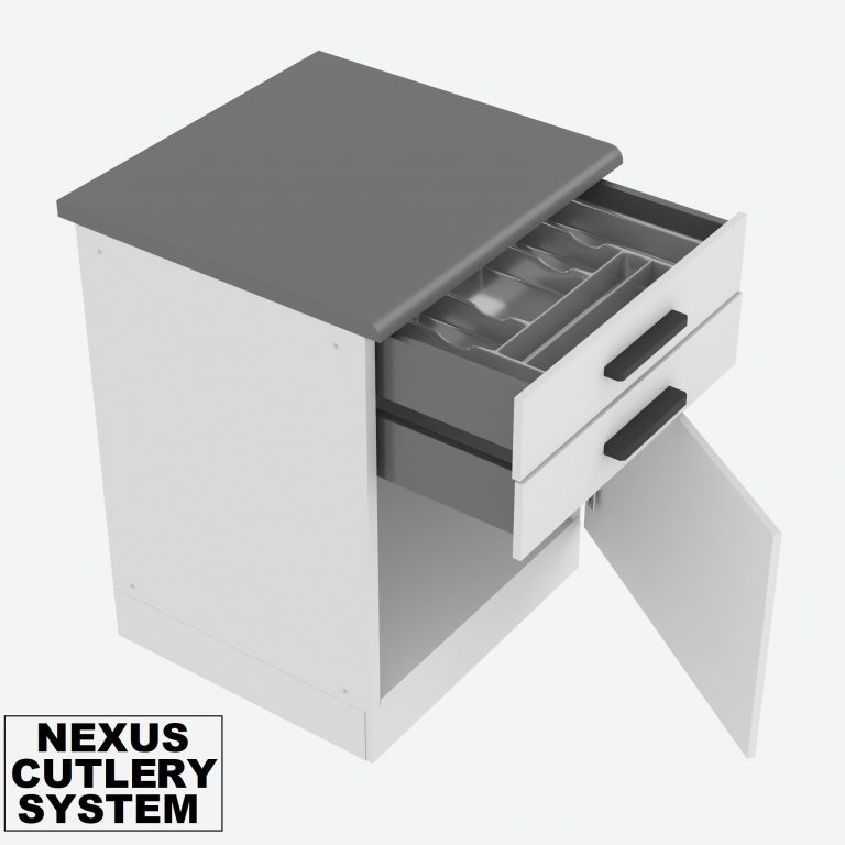 Meble kuchenne Premium Full Version 360 cm szare antracyt grafitowe z blatem Producent TOR NAOMI/0/WT/GW/B/B1