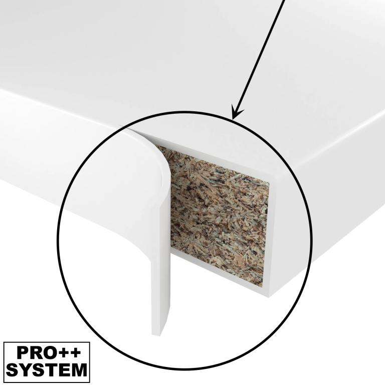 Meble kuchenne Premium Full Version 300 cm białe połysk z blatem Producent INF MILA/0/WT/W/B/B1